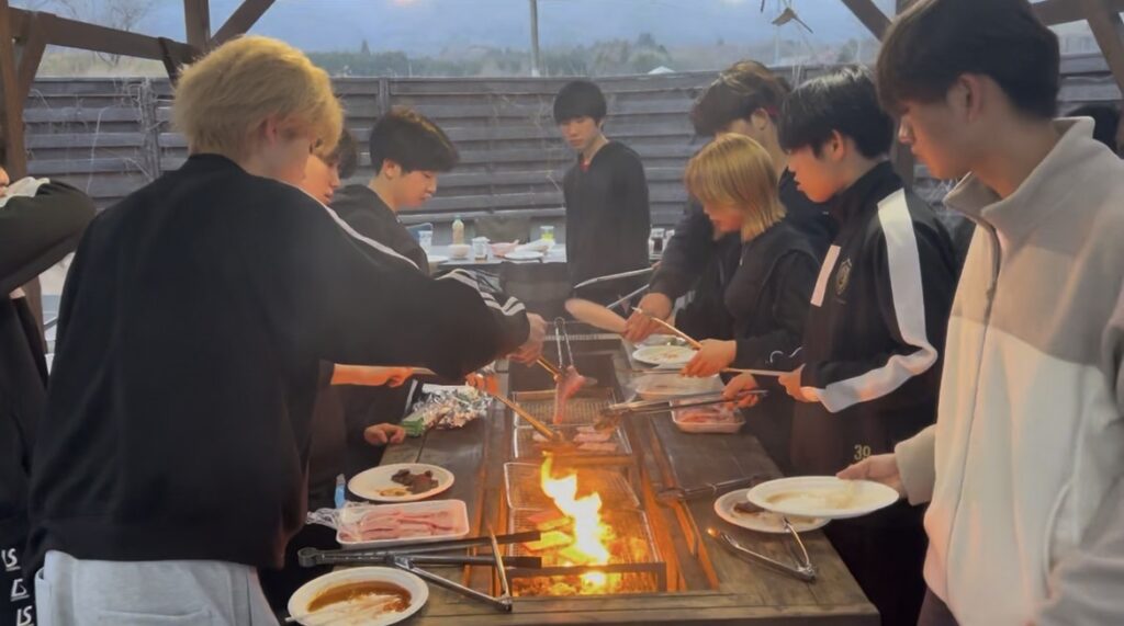 中央大学フットサル部のBBQの様子